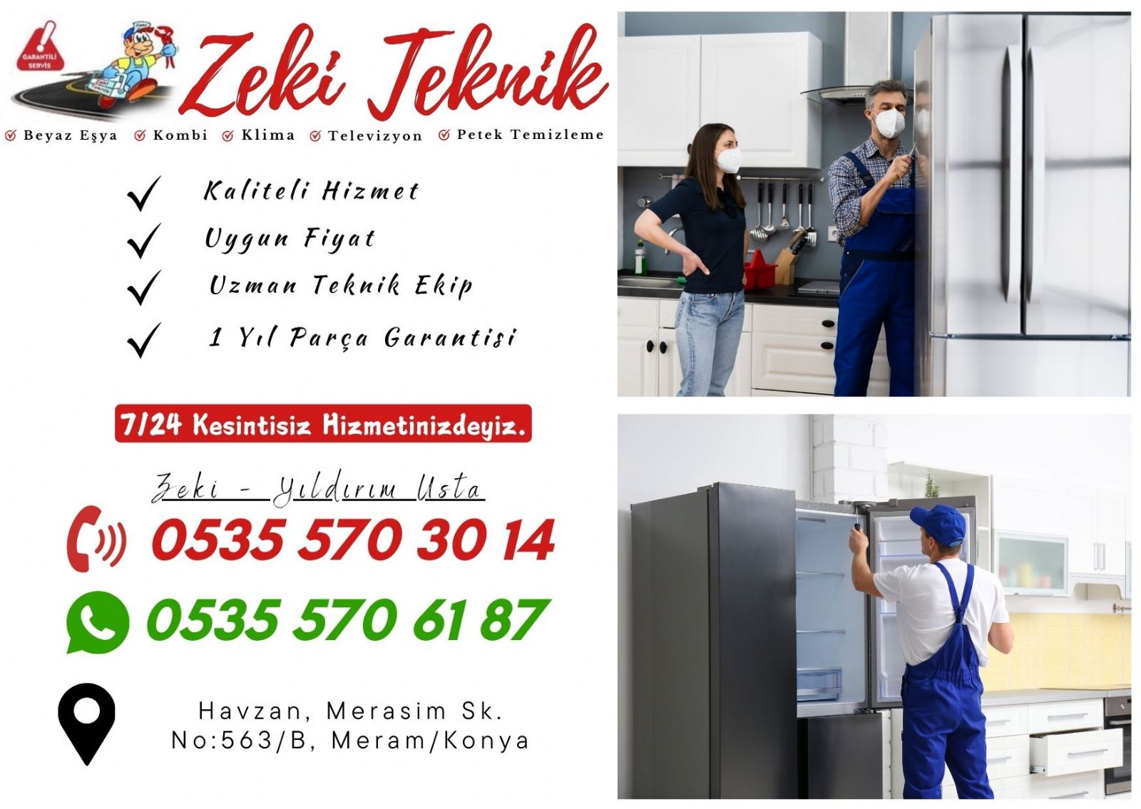 Meram Buzdolabı Teknik Servisi